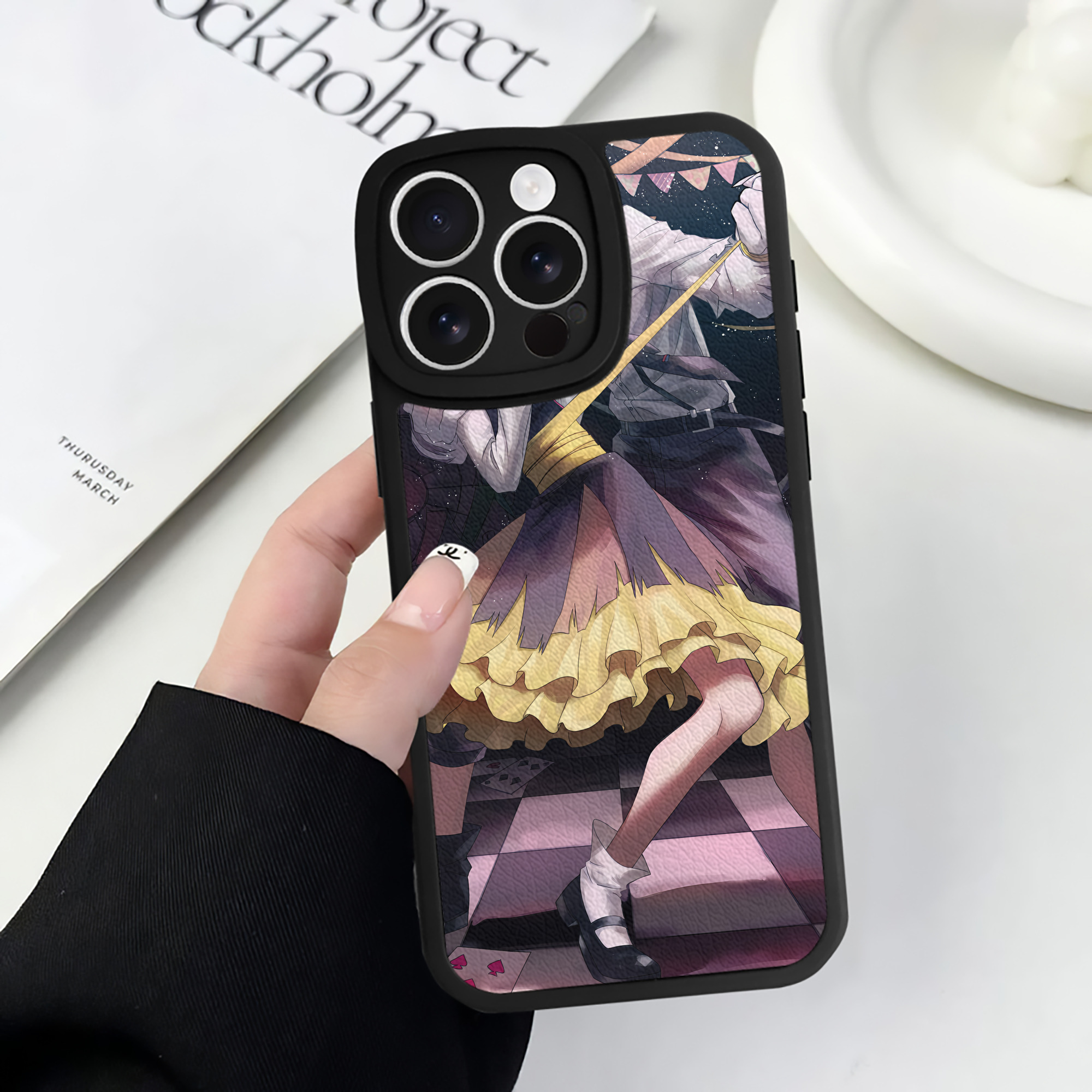 （画像用） 文豪ストレイドッグス Bungo Stray Dogs 【iPhone 16シリーズ対応】シリコンスマホケース（レザー調） 材質：シリコン
